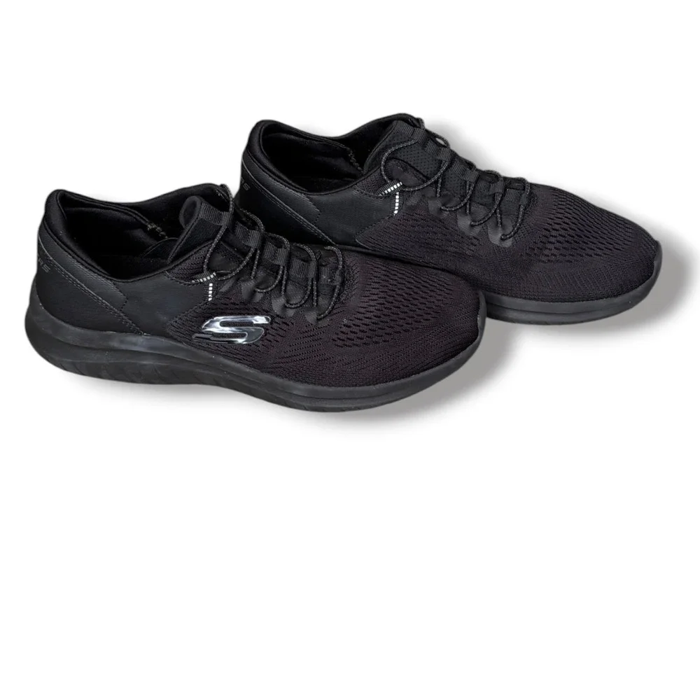 Skechers Mens Ultra Flex 2.0 Black Memory Foam Walking Shoes Men's 9 Comfy